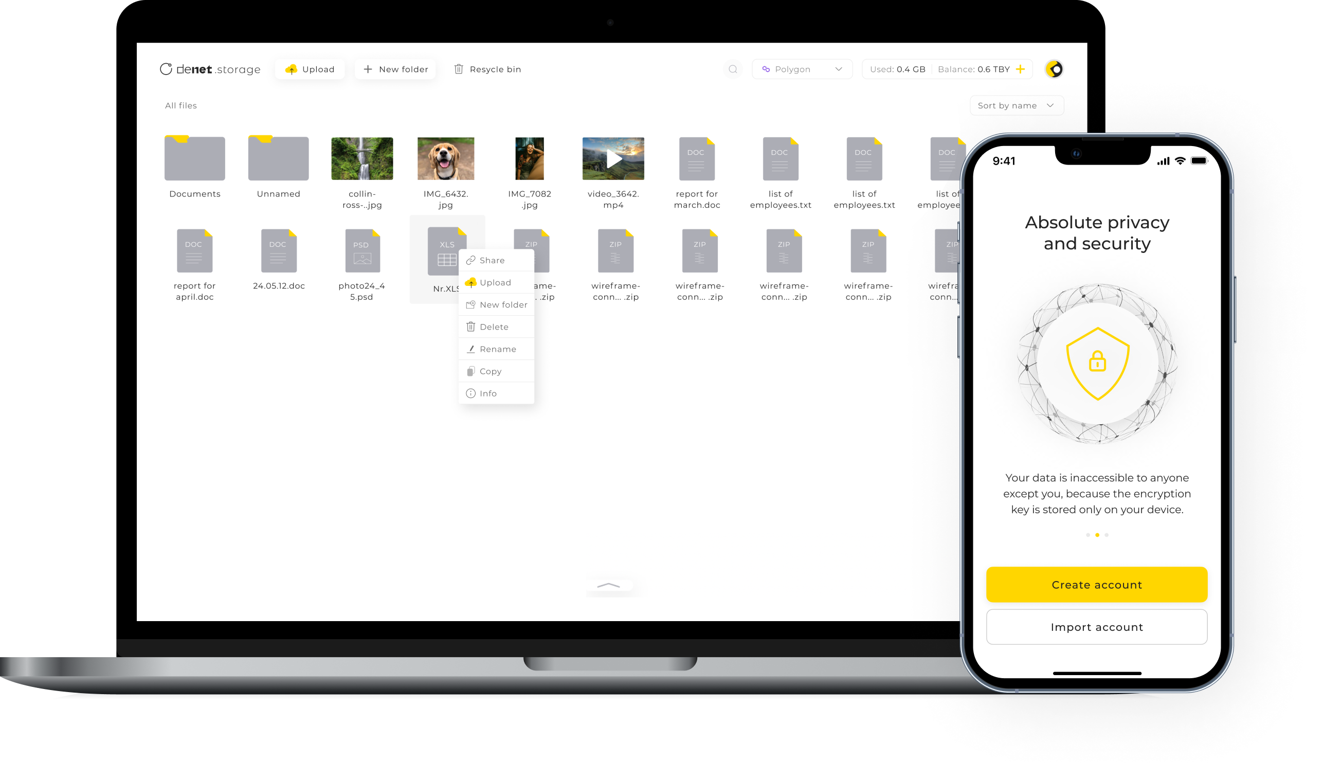storage pc and mobile versions